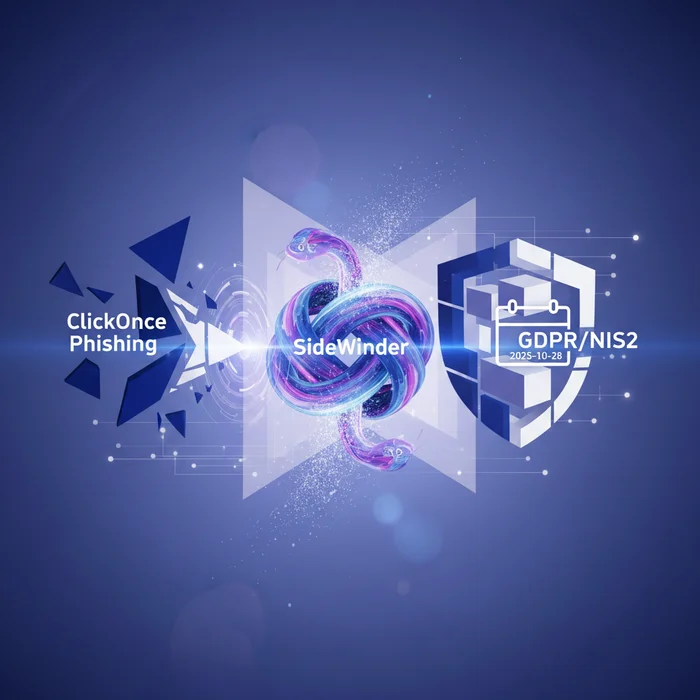 Hero image for EU CISOs: ClickOnce Phishing, SideWinder, GDPR/NIS2 (2025-10-28)