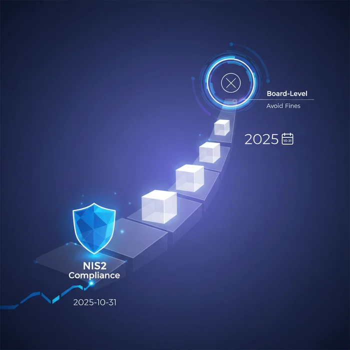 Hero image for NIS2 Compliance 2025: Board-Level Roadmap to Avoid Fines (2025-10-31)