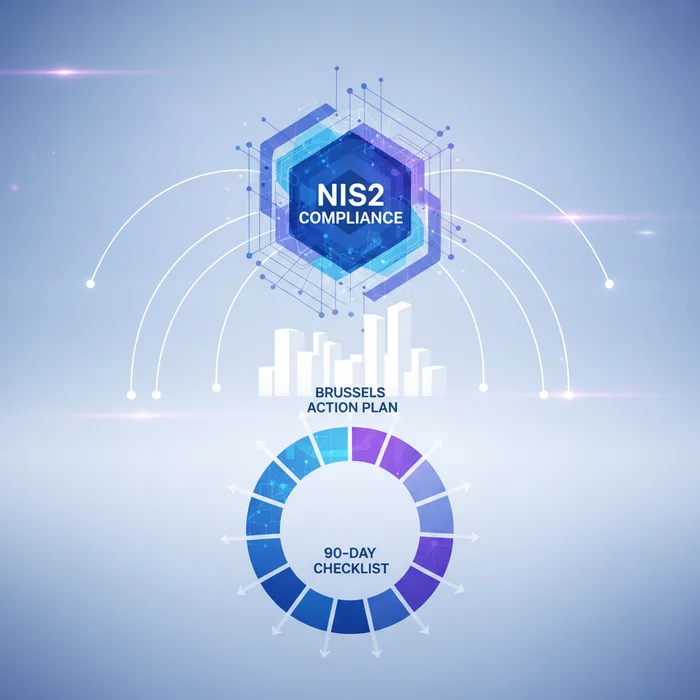 Hero image for NIS2 Compliance 2025–2026: Brussels Action Plan and 90-Day Checklist