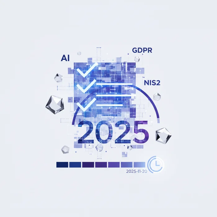 AI Act GDPR NIS2 2025 Compliance Checklist 2: Key visual representation of ai act, gdpr, nis2