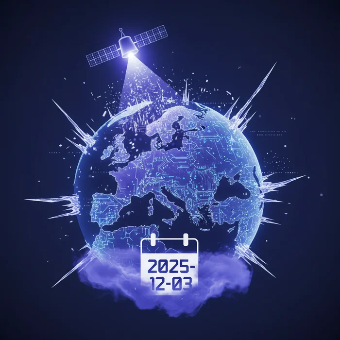 NIS2 Compliance Satellite Internet Outage Risks i: Key visual representation of nis2, compliance, satellite internet