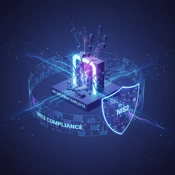 NIS2 Compliance After BRICKSTORM and AG Gateway Ex: Key visual representation of nis2, eu cybersecurity, brickstorm