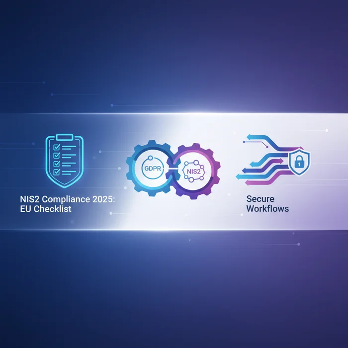 NIS2 Compliance 2025 EU Checklist GDPR vs NIS2 : Key visual representation of nis2, gdpr, eu