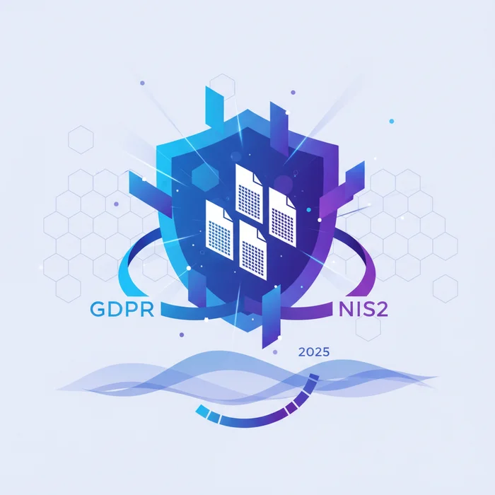EU Secure Document Upload GDPR and NIS2 Complianc: Key visual representation of gdpr, nis2, eu compliance