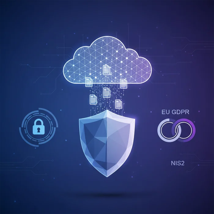 Secure Document Uploads 2026 EU GDPR and NIS2 Com: Key visual representation of gdpr, nis2, eu