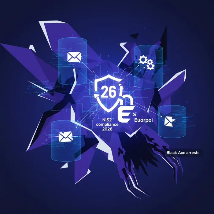 NIS2 compliance 2026 after Europol Black Axe arres: Key visual representation of nis2 compliance, europol, black axe