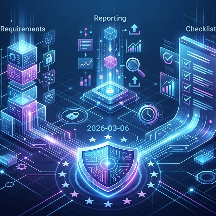 EU NIS2 2026 Requirements Reporting  Checklist : Key visual representation of NIS2, EU, GDPR