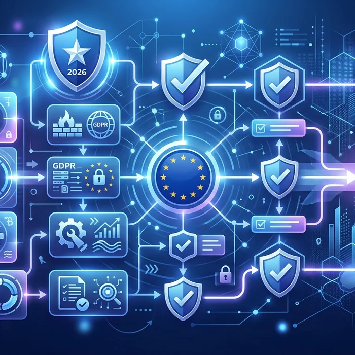 NIS2 Compliance Checklist 2026 Actionable EU Guid: Key visual representation of nis2, gdpr, eu compliance