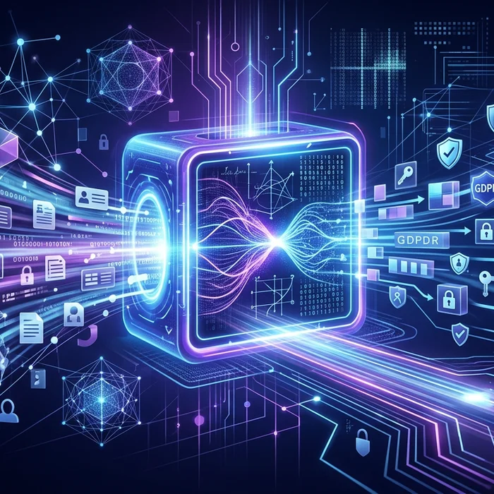 AI Anonymizer for GDPR  NIS2 Compliance Secure U: Key visual representation of gdpr, nis2, eu ai act