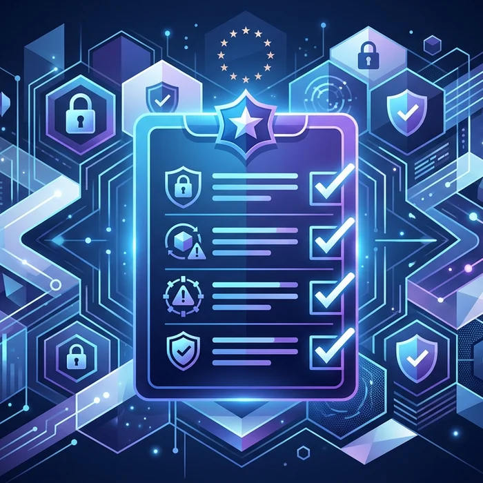 NIS2 Compliance Checklist 2026 AuditReady EU Gui: Key visual representation of NIS2, EU, compliance