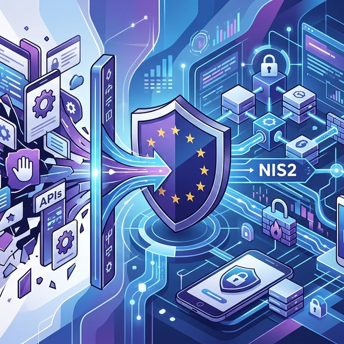 EU NIS2 Compliance After Android 17s Accessibilit: Key visual representation of NIS2, GDPR, Android 17