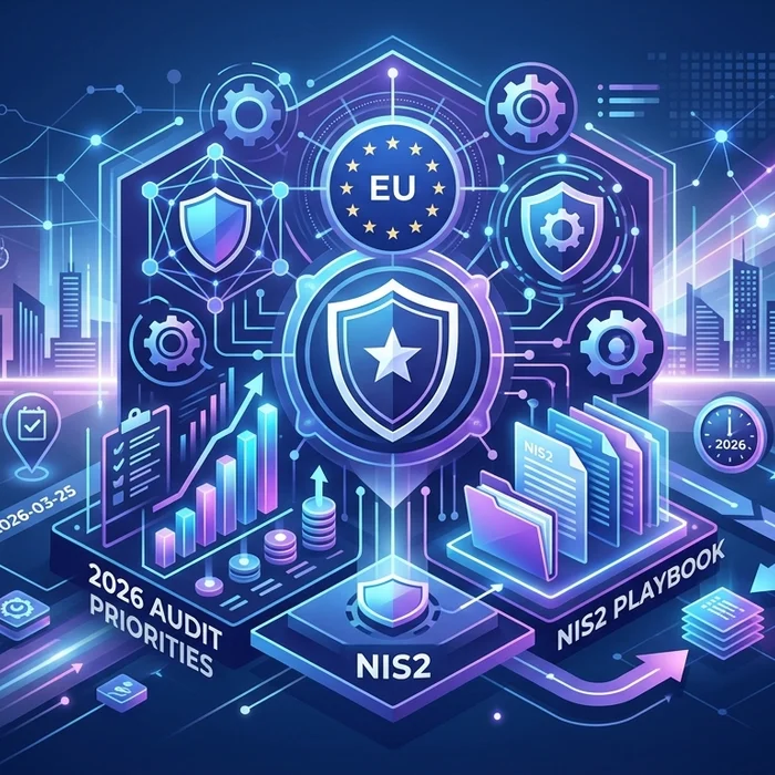 Hero image for NIS2 Compliance in 2026: EU Audit Priorities & Playbook (2026-03-25)