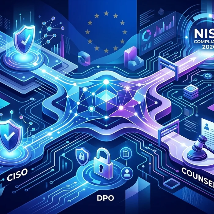 Hero image for NIS2 Compliance 2026: Playbook for EU CISOs, DPOs & Counsel