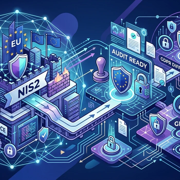 Hero image for NIS2 Compliance in 2026: EU Audit-Ready Guide and GDPR Differences