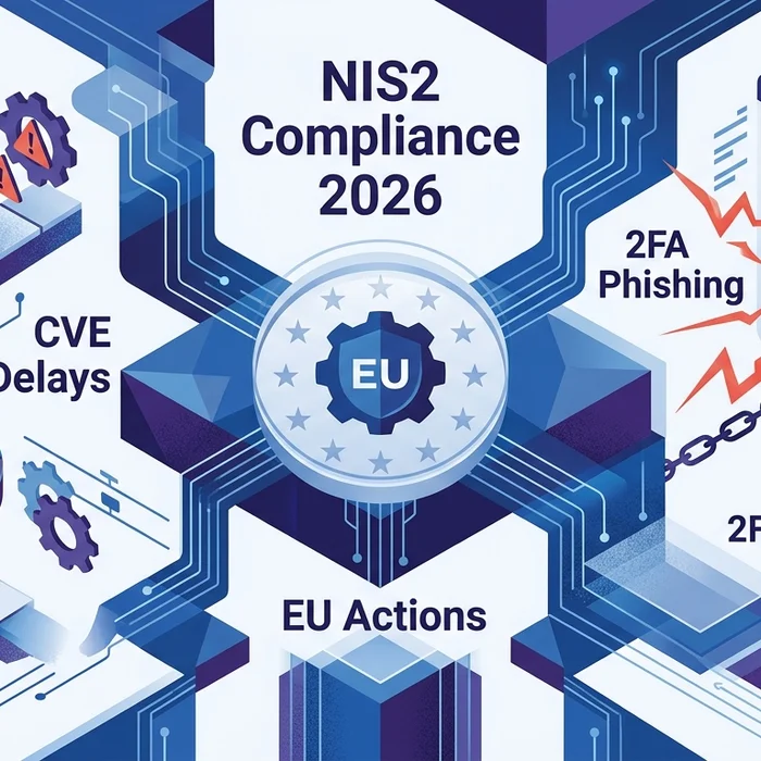 Hero image for NIS2 Compliance 2026: EU Actions Amid CVE Delays and 2FA Phishing
