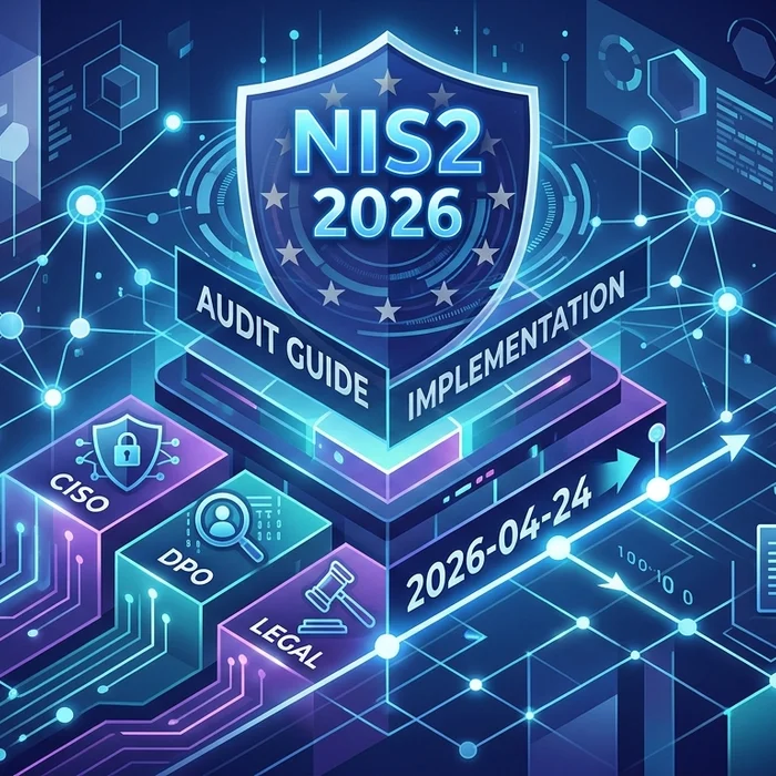Hero image for NIS2 2026: EU Audit Guide for CISOs, DPOs & Legal - 2026-04-24